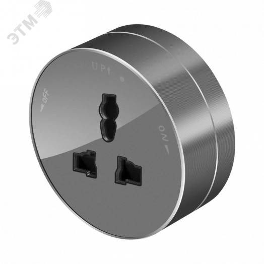 MultiTrack Розетка универс. круглая 13А/250В Графит