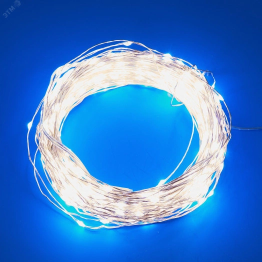 Гирлянда светодиодная Роса 100м 1000 светодиодов Белый свет Пульт ДУ (в/к) Провод прозрачный ULD-S10000-1000/DTA/RC WHITE IP44 DEW ТМ Uniel