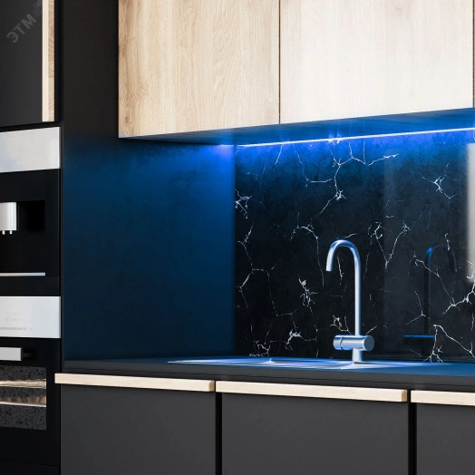 Лента светодиодная LED 2835/60-SMD 4,8 Вт/м 210 Лм/м синий IP66 12 В DC 8 мм (катушка 5 м ZIP bag) Elementary Gauss