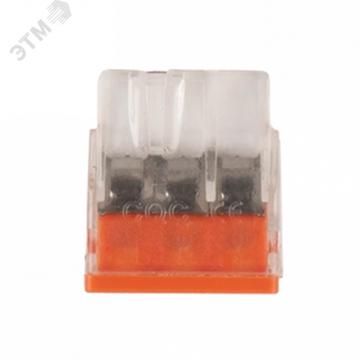 Клеммы монтажные PTC-3P 2273-243 450V 32A 0,14-4.0mm2 , 3 отверстия,  прозрачные, с пастой,  100 шт.