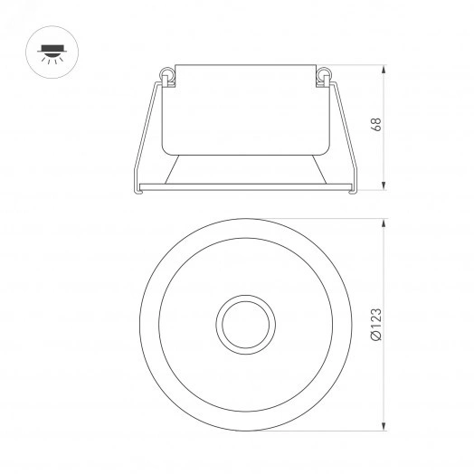 Светильник MS-HARBOR-R123-20W Warm3000 (BK, 24 deg, 230V) (Arlight, IP20 Металл, 5 лет)