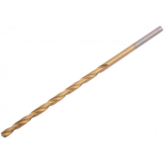 Сверла HSS по металлу, удлиненные, титановое покрытие 3.5х112 мм (10 шт)