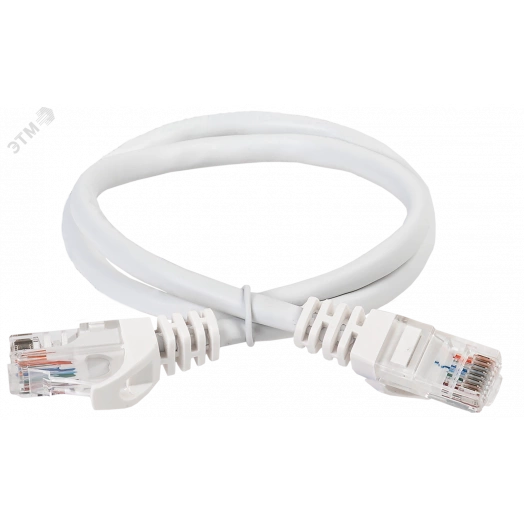 Патч-корд категории 5Е UTP 0.5м белый GENERICA