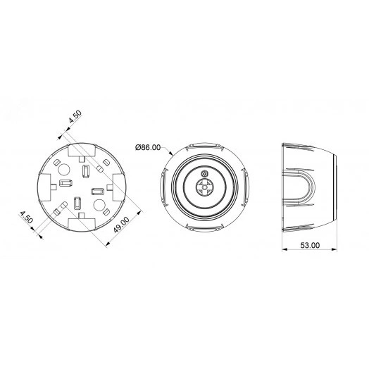 Розетка антенная TV  Rotondo, цвет белый