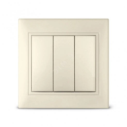 Севиль Выключатель трехклавишный слоновая кость (ivory)