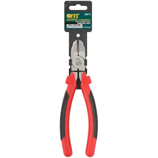 Бокорезы ''Стандарт'', красно-черные пластиковые ручки, полированная сталь 190 мм