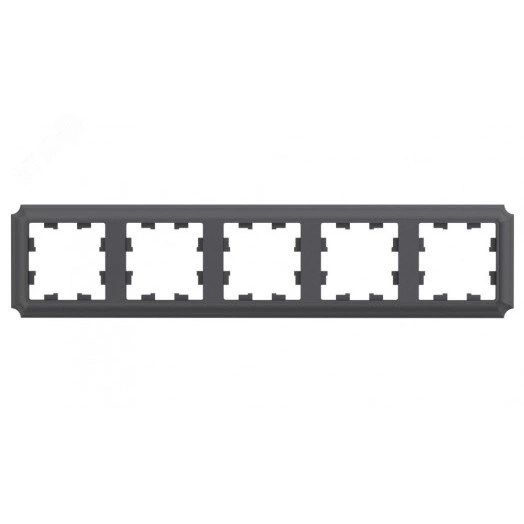 ATLASDESIGN ANTIQUE 5-постовая рамка, универсальная, БАЗАЛЬТ