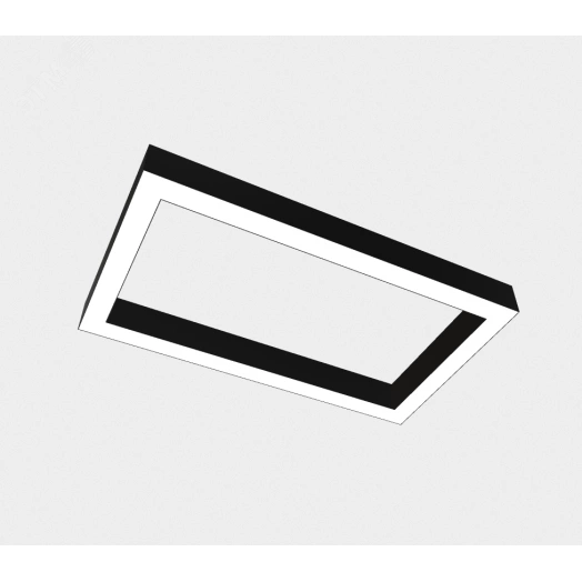 Светильник светодиодный ДСО-90Вт 4000К X-Line прямоугольный, рассеиватель опал черный