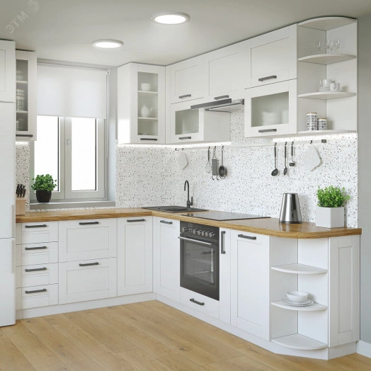 Светильник светодиодный ДВО 24 Вт 4000К 2100 лм 170-260В IP20 D225х26мм монт d190мм Пластик Elementary Gauss