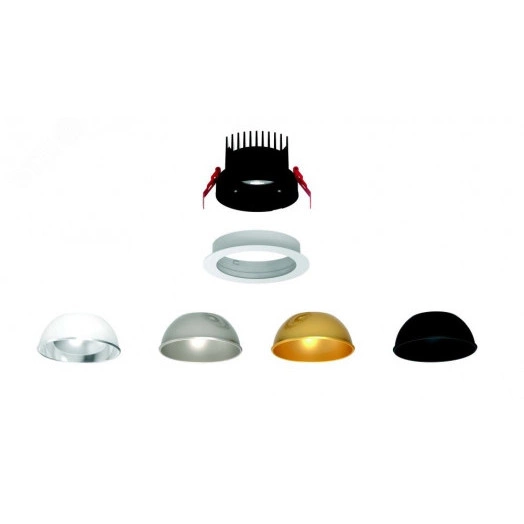 Светильник светодиодный ДВО-25Вт DL-SPARK 4000K 60°150x105mm бел.DALI с мат.серебр.рефл. IP44/20