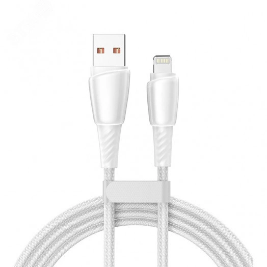 Кабель USB-A - Lightning для Apple, 2,4А, 1м, белый