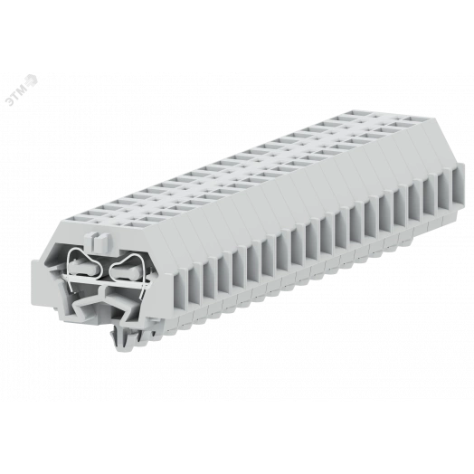 Клемма TB 1-1 с бок. подключ. с защелк. ножками, сечение 1,5 мм. кв., светло-серая