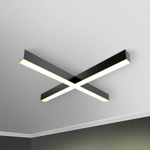 Светильник светодиодный RVE-LBX-KRESCENT-1200-N (Крест 1200х1200х100мм S80мм 81Вт Накладной 4000К Белый)