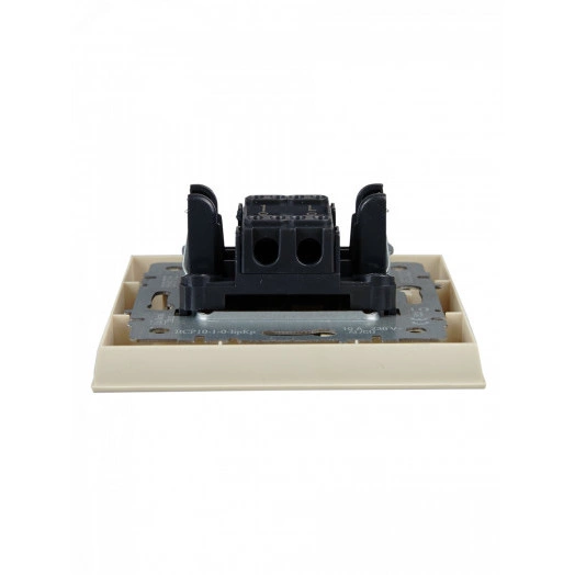 BRITE Выключатель одноклавишный 10А в сборе ВСР10-1-0-БрКр бежевый IEK