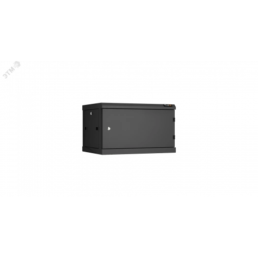 Шкаф настенный разбор 19д 6U металлическая дверь Ш600хВ370хГ450мм черный