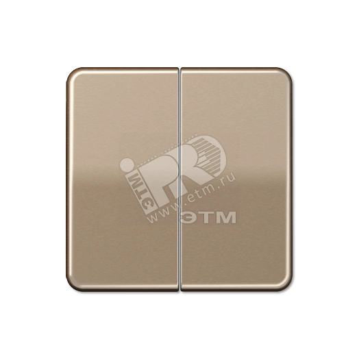 Клавиши для сдвоенных выключателей и кнопок  золотая бронза