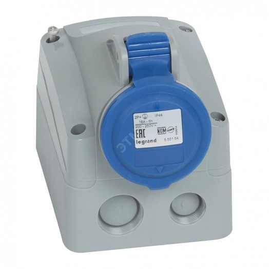 Розетка накладная - 16А - 2К+З - 230 В - IP 44