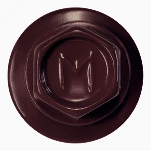 Саморез кровельный 4.8х50 RAL3011 сверло №1 шайба d=14мм с EPDM прокладкой