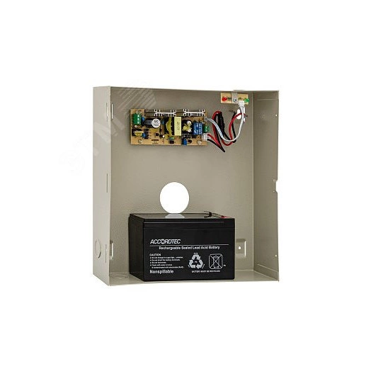 Источник вторичного электропитания в металлическом корпусе под АКБ 17/18