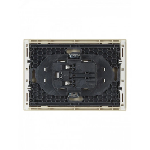 FORTE&PIANO Розетка 2-местная без заземления без защитных шторок безвинтовое крепление 10А FP426 ваниль IEK