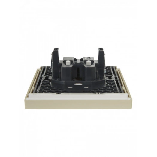 FORTE&PIANO Розетка 2-местная без заземления без защитных шторок безвинтовое крепление 10А FP426 ваниль IEK