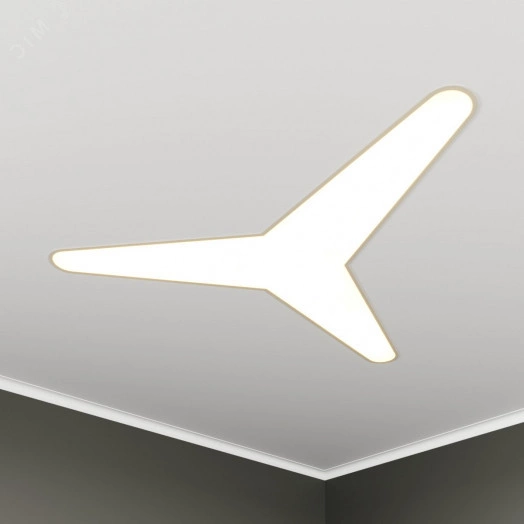 Светильник светодиодный RVE-LBX-KASAI-SOFT-1530-V (Трехлучевая звезда закругл. 1530х1346х120мм 60Вт встраиваемый 4000K Белый)