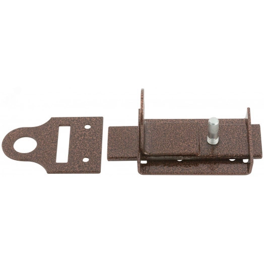 Засов накладной с проушинами, медь