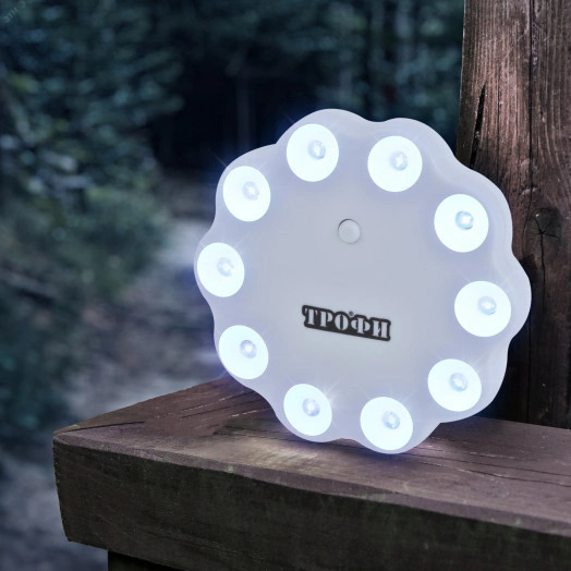 Фонарик карманный подвесной на батарейках 3xAAA, с кронштейном TK10 Кемпинг Трофи