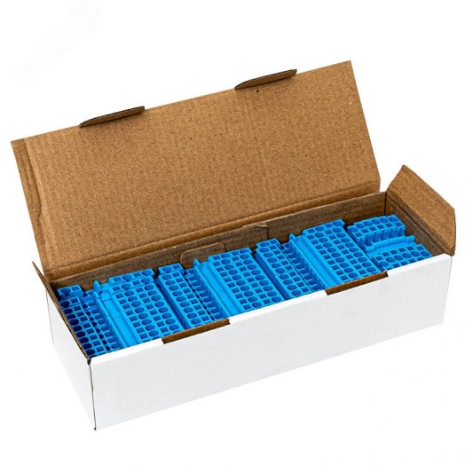 Колодка клеммная пружинная JXB-ST-2.5 31А 3 вывода синяя