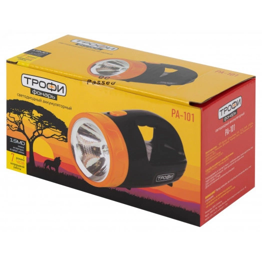 Светодиодный фонарь Трофи  PA-101 прожектор аккумуляторный 1 режим