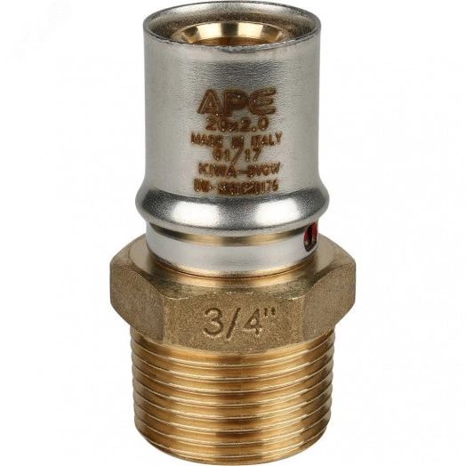 Переходник с наружной резьбой 3/4'х20 для металлопластиковых труб прессовой