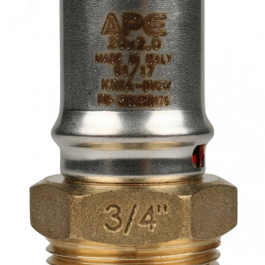 Переходник с наружной резьбой 3/4'х20 для металлопластиковых труб прессовой