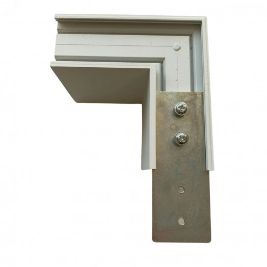 Коннектор UBX-MS21/35 WHITE для накладных магнитных шинопроводов, 35мм. Угловой. Горизонтальный. Белый. ТМ