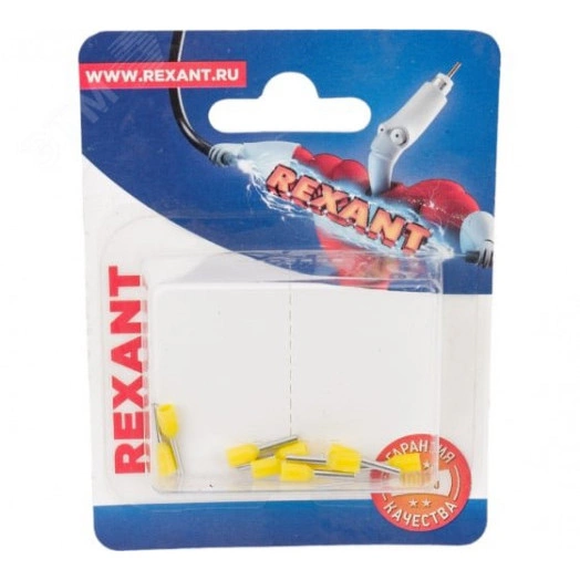 Наконечник штыревой втулочный изолир F-8 мм 1 кв мм, красный,  10 шт, REXANT