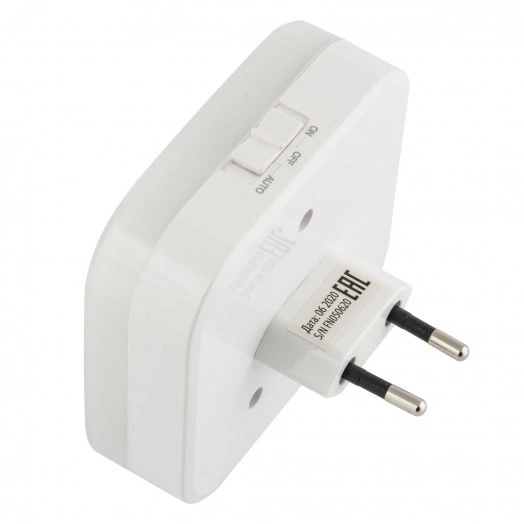 Светильник ночник с фотосенсором (день-ночь) DTL-321 2USB Белый ТМ