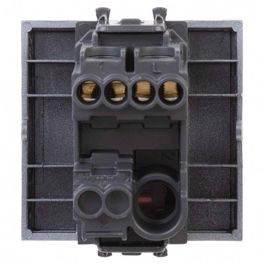 Avanti Выключатель одноклавишный, модульный Закаленная сталь 2 модуля