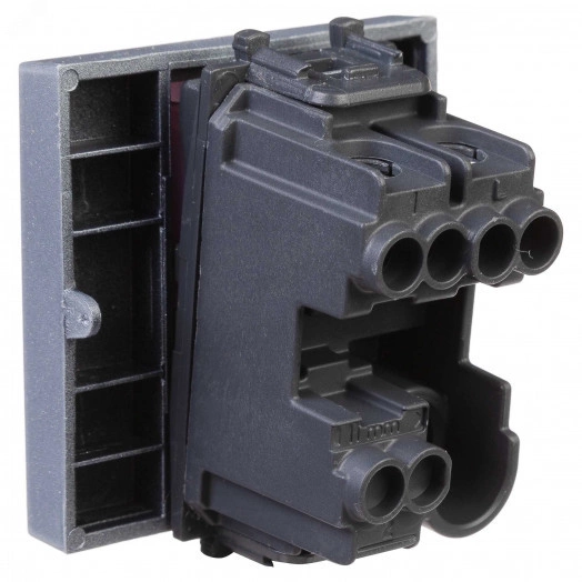 Avanti Выключатель одноклавишный, модульный Закаленная сталь 2 модуля