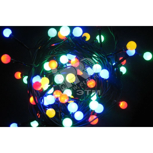 Электрогирлянда Жемчужные шарики  48LED синяя