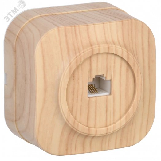 GLORY Розетка одноместная наружная телефонная сосна