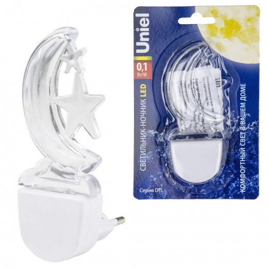 Светильник-ночник-Месяц DTL-315 Без выключателя Тип свечения — теплый белый Белый ТМ