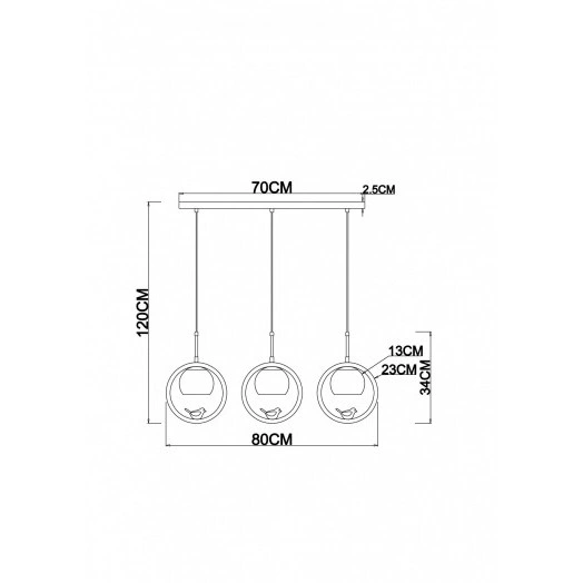 Светильник Подвесной Arte lamp CAPRICE A4182SP-3BR 3*E27 Металл Белый