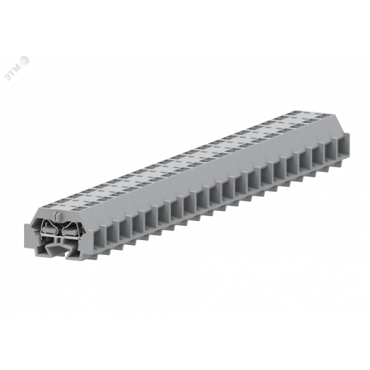 Клемма TB концевая 2-2 с бок. подключ. с защелк. ножками, серая