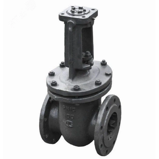 Задвижка чугунная параллельная с выдвижным шпинделем 30ч906бр Ду 250 Ру10 под электропривод