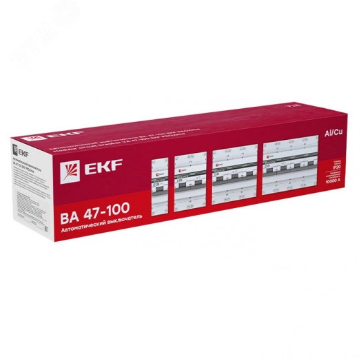 Автоматический выключатель 1P 125А (C) 10kA ВА 47-100M с электромагнитным расцепителем PROxima