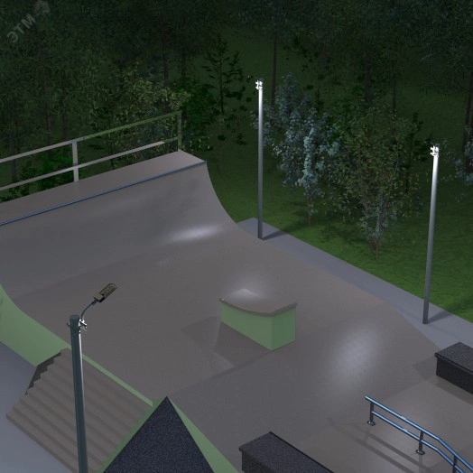 Кронштейн для уличных светильников на опору с 2-мя хомутами 625х460х680 D60 мм Gauss