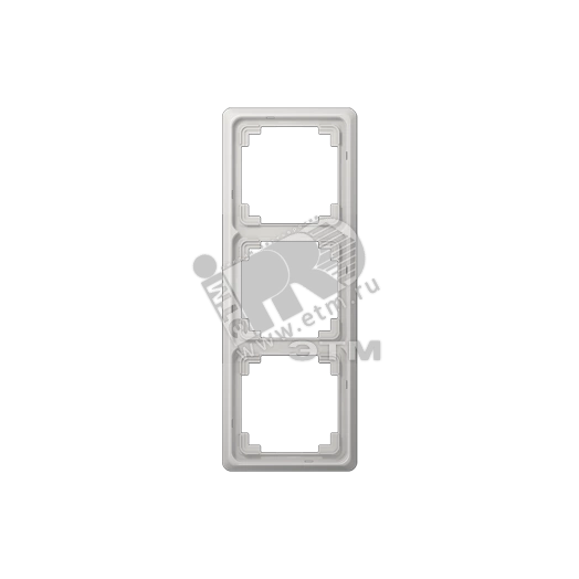 Рамка 3 поста универсальная светло-серая