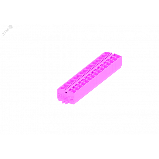 Клемма TB 2-2 с бок. подключ. с крепеж.фланцами 254, розовый