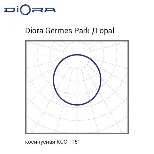 Светодиодный светильник Diora Germes Park 80/10000 Д opal 3K