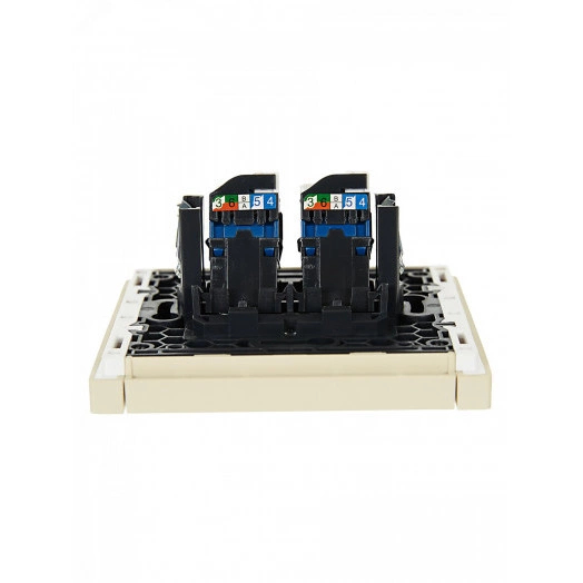 FORTE&PIANO Розетка компьютерная двойная RJ45 кат.6 FP434 ваниль IEK