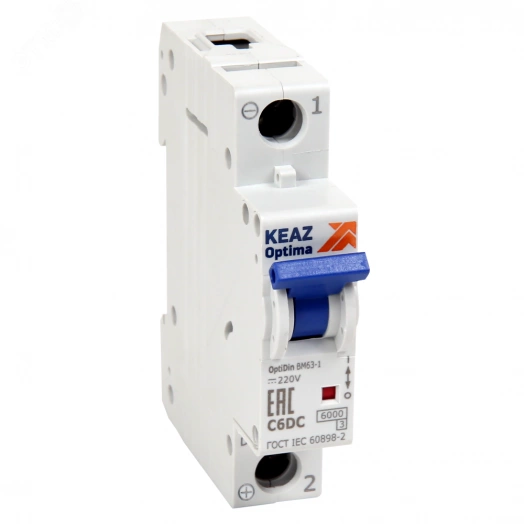 Выключатель автоматический модульный OptiDin BM63-1C13-DC-RP-УХЛ3